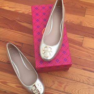 Tory Burch gold flats size 11